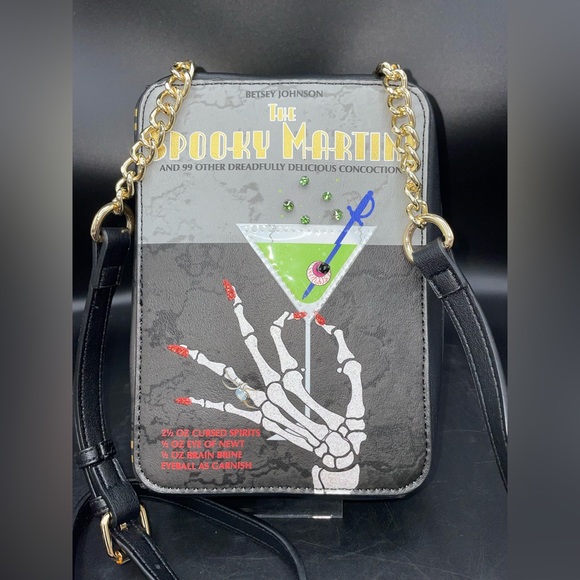 Betsey Johnson Spooky Martini Crossbody Book style purse Bags